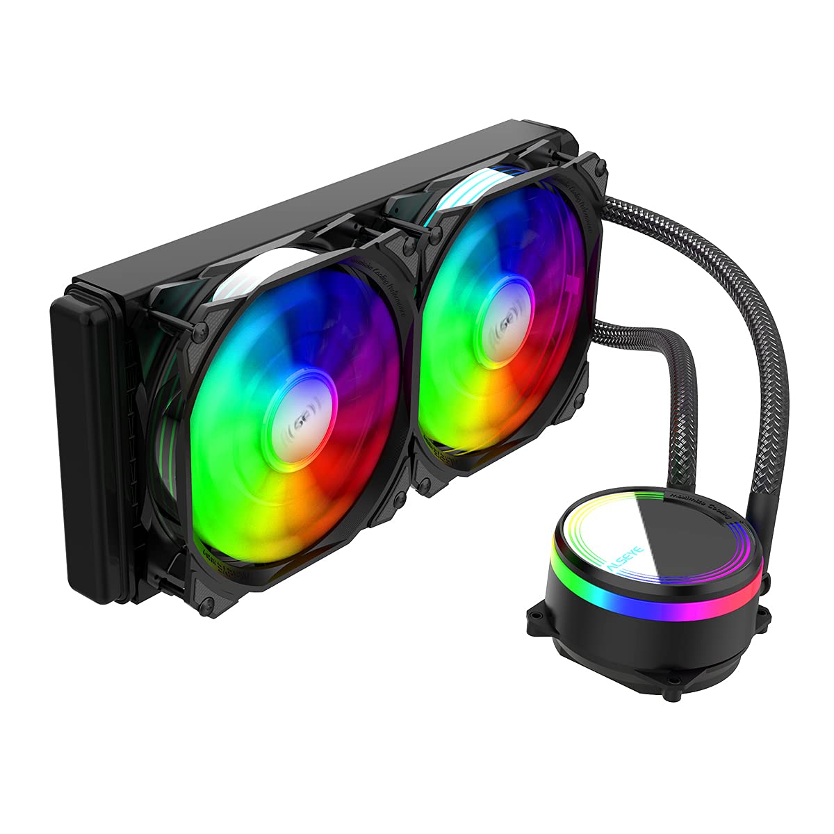 Alseye M240B ARGB 240mm CPU Liquid Cooler (Black)