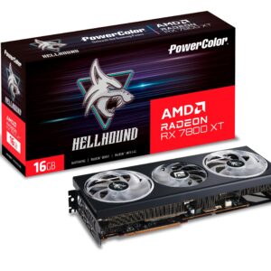 PowerColor Hellhound RX 7800 XT OC 16GB GDDR6 Graphics Card