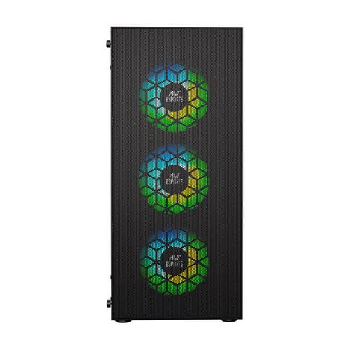Ant Esports ICE-110 Auto RGB (E-ATX) Mid Tower Cabinet (Black)