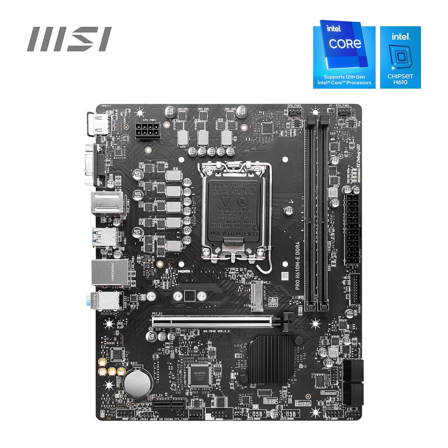 MSI PRO H610M-E DDR4 Motherboard - Image 2