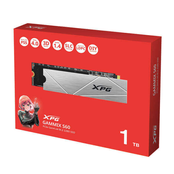 Adata XPG Gammix S60 1TB PCIe Gen4 NVMe M.2 SSD